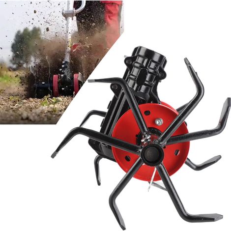 Zoternen Decespugliatore Ruota per erba Testa per allentamento del terreno Mini motocoltivatore Ruota per lavorazione profonda per coltivatore da giardino, 26 mm 9 denti