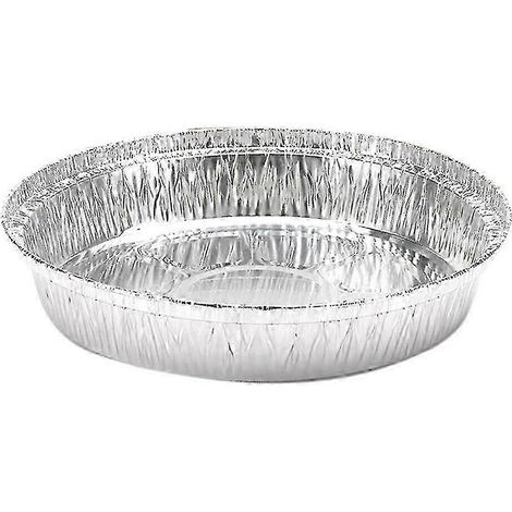 50 plateaux ronds en aluminium pour barbecue, antiadhésifs, 23 cm (9 pouces). (1/5)
