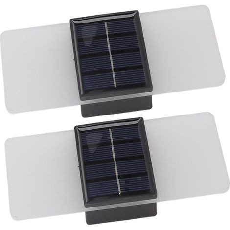 Applique murale solaire, lumière blanc chaud, haute luminosité, respectueuse de l'environnement, pour murs et clôtures de cour. (1/5)