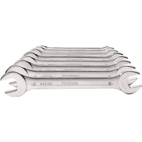 Jeu de clés plates doubles 10 pcs. SW6-27mm Acier CV chromé TECWERK