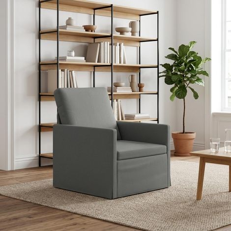 vidaXL Poltrona Grigio Scuro 70 x 81 x 82 cm Tessuto (1/5)