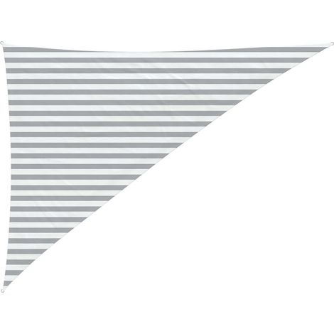Toldo Vela de Sombra Gris claro y blanco. 3 x 4 x 5 m vidaXL