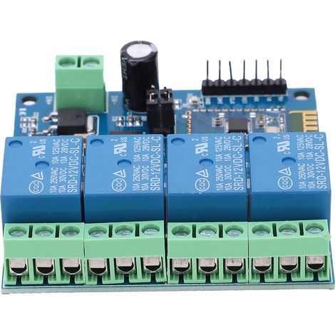 12V 4-Kanal Bluetooth-Relais-Smart-Modul mit Fernbedienung per Android-App (1/5)