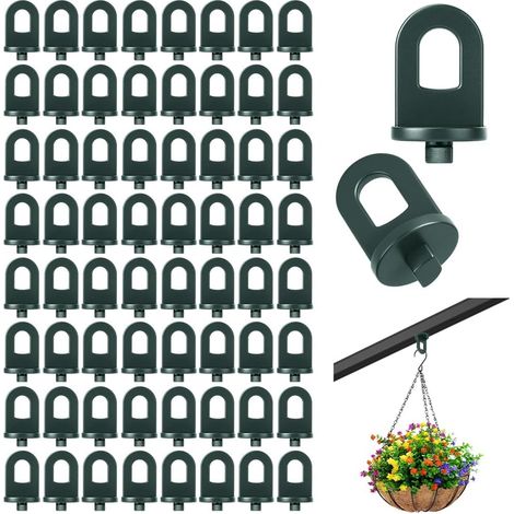 Lot de 80 Pinces de Serrage, Clips pour Serre en Plastique, Fixation Solide pour Parasols de Serre, Paniers Suspendus et Pots de Fleurs, Vert (1/5)
