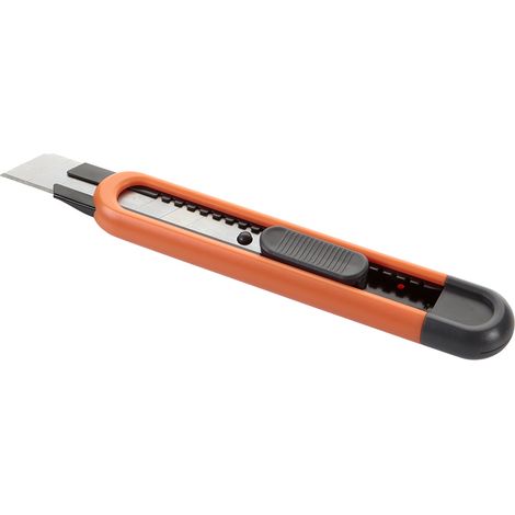 Cutter De Cuchilla Fragmentable De 18 Mm Con Guía Metálica ALYCO ORANGE