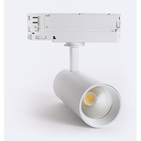 Spot LED sur Rail Triphasé 20W Carlo Blanc 6000K Blanc froid