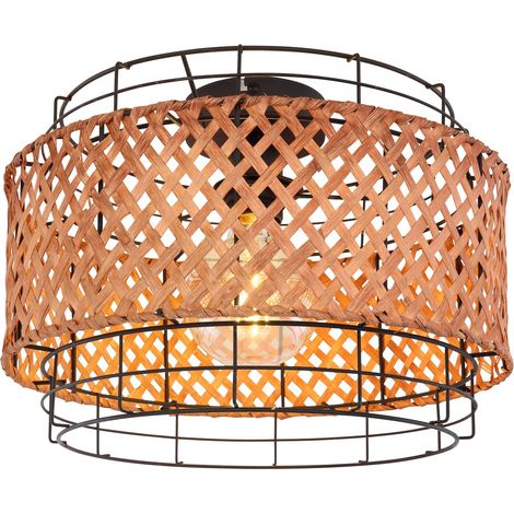 Globo - plafón - Gina - natural - metal - Ø 35cm - E27 - 15668D (1/5)