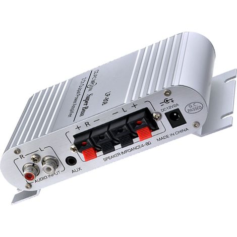 Amplificateur stéréo numérique auto, contrôle volume aigus/basses, ampli haute sensibilité (1/5)