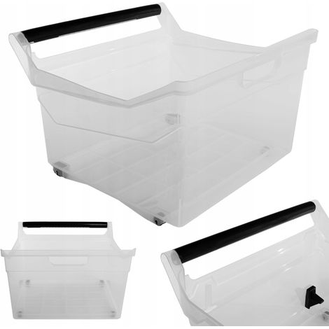 KADAX Caja de almacenamiento, caja de almacenamiento con ruedas, recipiente de plástico con asas, caja de almacenamiento transparente (29 l) (1/5)