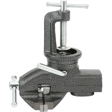 pincesÉtau de Table 80mm Rotation 360° avec Support Miniature pour Atelier en Fer Forgé – Accessoire pour Loisirs Créatifs et Modélisme (1 Pièce) (1/5)