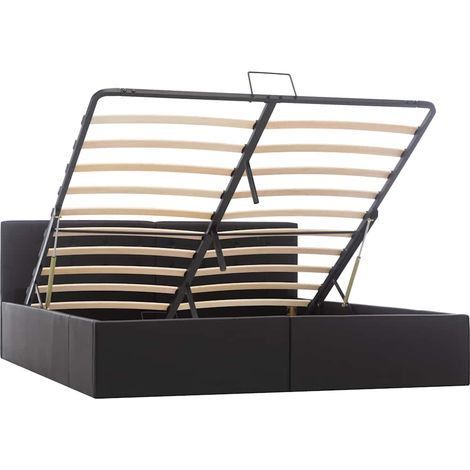 Maison Exclusive - Stauraumbett Hydraulisch Schwarz Kunstleder 16 (1/5)