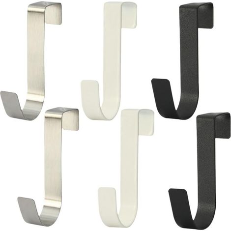 6er-Set robuste Türhaken aus Edelstahl für Outdoor-Bekleidung, Garderobenhaken, Fensterhaken, ohne Bohren, für Mäntel und Handtücher (1/5)