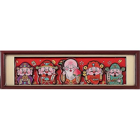 Aimant de RÉfrigérateur Design de Couple Réutilisable Aimants de Réfrigérateur au Design du Dieu de la Richesse pour la Fête du Printemps, la Cuisine, le Casier et les Tableaux (1/5)
