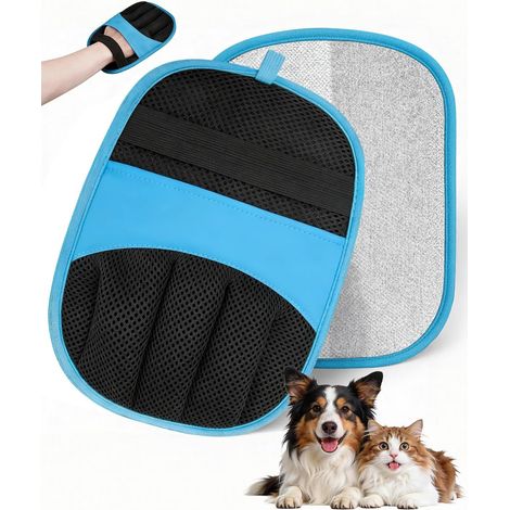 Lot de 2 Gants électrostatiques Anti-Poils, Version renforcée et améliorée – réutilisables et lavables, pour Chiens et Chats, pour canapé, Tapis, siège Auto, vêtements et Meubles, Bleu (1/5)