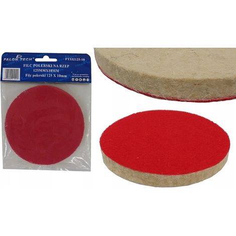 FELTRO LUCIDANTE CON CHIUSURA IN VELCRO, DISCO 125 MM X 10 MM