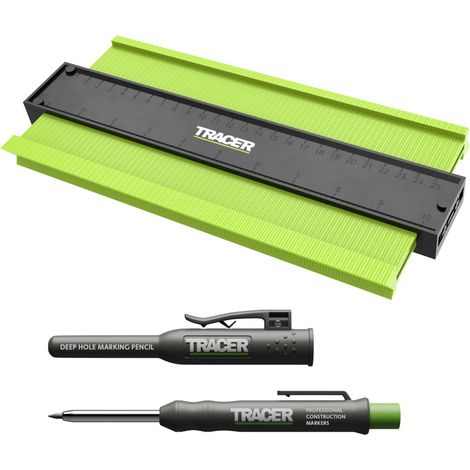 TRACER Profile Gauge 250mm 10 Inch TRACER Deep Hole Construction Pencil