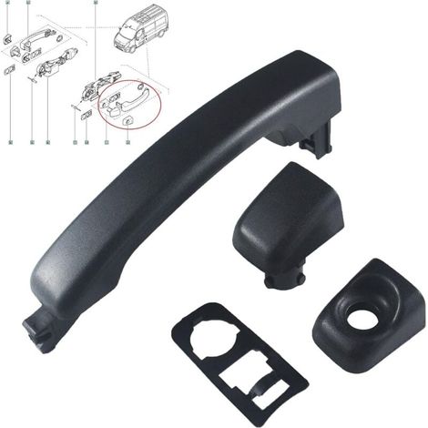 Türgriff für Master MK3 Vauxhall Movano Vivaro Nissan NV400 MK3-MK4 806069981R Schiebetürgriff außen 806075963R (1/4)