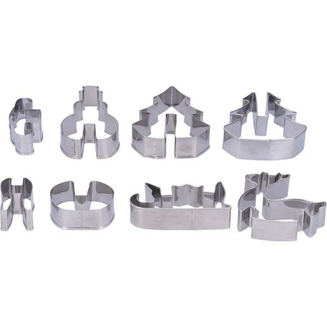 Emporte-pièces inox pour biscuits, gâteaux et pâtisserie, lot de décoration de pâtisserie, acier inoxydable (1/5)