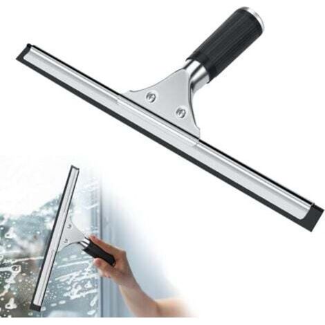 Professioneller Fensterabzieher, Edelstahl, zum Reinigen und Trocknen von Glas, Fliesen und Badezimmer, 35 cm (1/4)