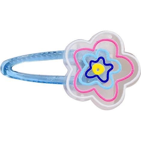 Pince à cheveux canard géométrique, motif cartoon mignon fille, couleurs bonbon graffiti, clip cheveux sucré, 3 pièces. (1/4)
