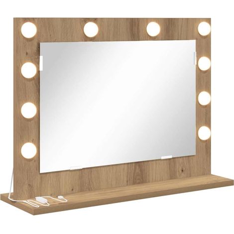 Miroir de vanité Rectangulaire Chêne artisanal 60 x 45 x 18 cm
