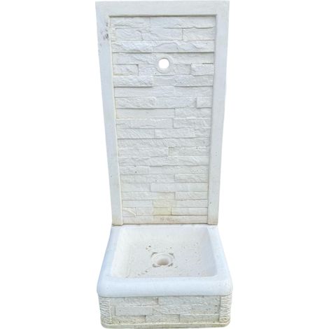 Fontana giardino calcestruzzo senza rubinetto 40x40xh90cm serie muraglietto (1/5)