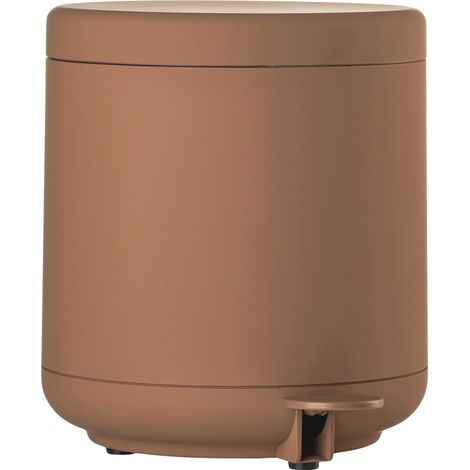 ZONE DENMARK Ume pattumiera da bagno, pattumiera cosmetica, pattumiera a pedale con coperchio per il bagno, con secchio interno rimovibile e soft-close, diam. 19,5 cm, altezza 22 cm (1/5)