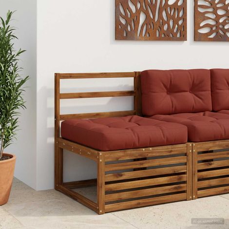 vidaXL Cojín de Asiento de 1 Pieza VIANEN 100% Poliéster Rojo (1/5)