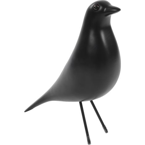 Sculpture de colombe de la paix, ornement, statue d'oiseau, décoration de bureau, artisanat, figurines d'animaux, décoration intérieure, noir 302 (1/5)