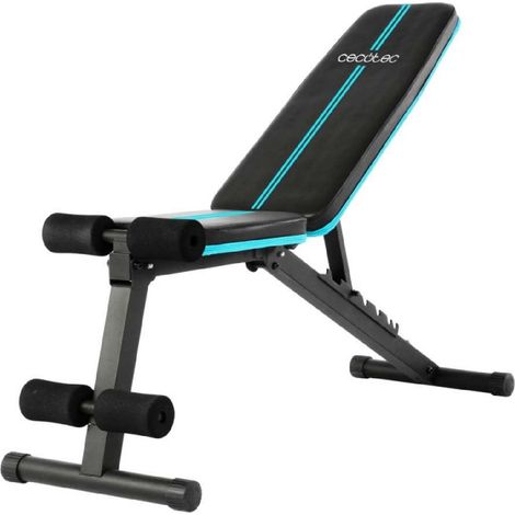 Cecotec Banco Musculación Plegable y Acolchado, Gimnasio en Casa, Drumfit Setup 7000. Ajustable en 7 Niveles (1/5)