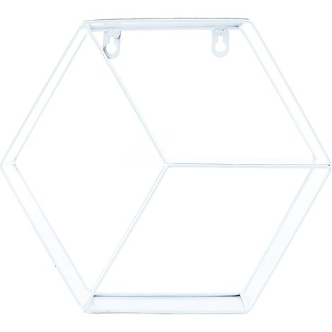 Etagere Murale Hexagonale En Fer - Rangement Mural Decoratif Pour Salon Chambre Bureau - 1 Piece (1/5)