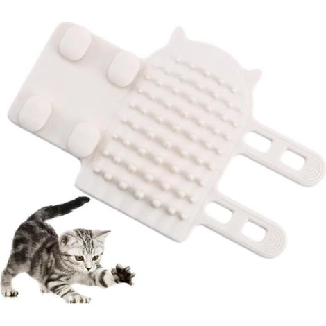 Cat Scratcher - Brosse d’angle pour chat, brosse murale Massage d'angle mural en Silicone, outil de Massage élastique pour chat.yd (1/4)