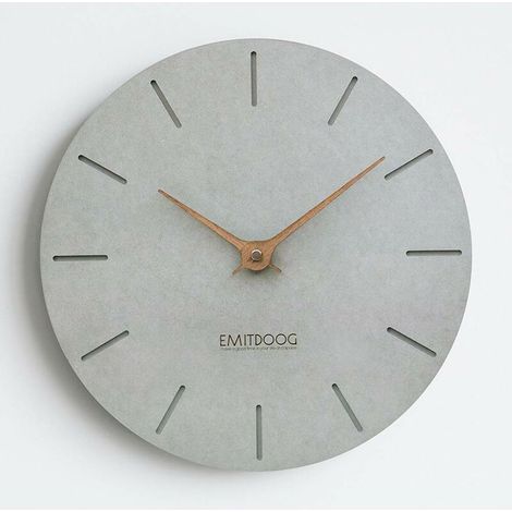 Wall clock without ticking clock without second hand Absolute calm and tranquility 12 "(29cm × 29cm), ideal living accessories (gray3) (1/5)