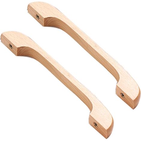 Poignée de porte en bois massif, poignées cuisine, lot 2 (entraxe (1/5)