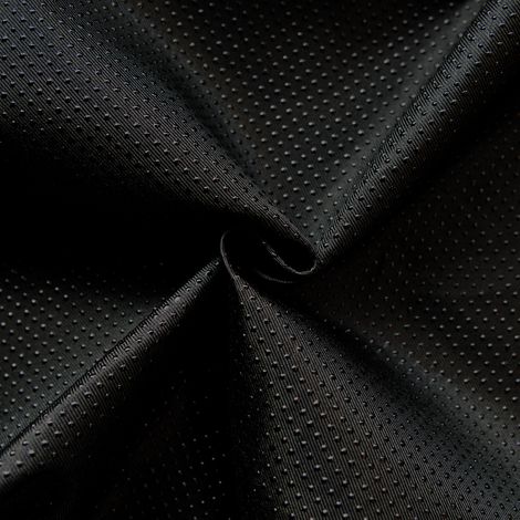Tissu antidérapant motif pois en relief Noir 150 cm