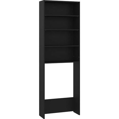 Maison Exclusive - Armario de lavadora negro 64x24x190 cm (1/5)