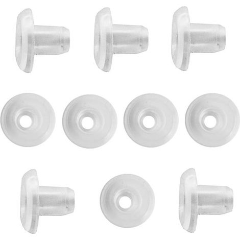 Juego de 10 accesorios transparentes para persianas enrollables: tapón de cola para riel de persiana enrollable (1/2)