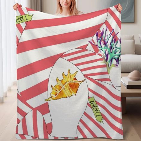 Couverture de lit en polaire, jeté doux et chaud pour le printemps, légère et luxueuse en microfibre de polyester, décoration intérieure cosy, cadeau idéal pour hommes et femmes,6080 pouces (1/4)