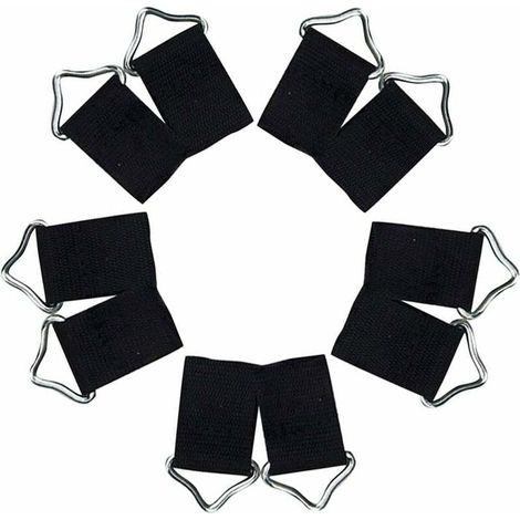 MINKUROW Trampolin-Feder, Trampolin-Zubehör, Trampolin-Dreiecksschnalle, Dreiecksringe, Schnalle für Trampolinbett, V-Ringe, Schnallen für Trampolin-Hüpfbett-Zubehör, Ersatz, 10 Stück