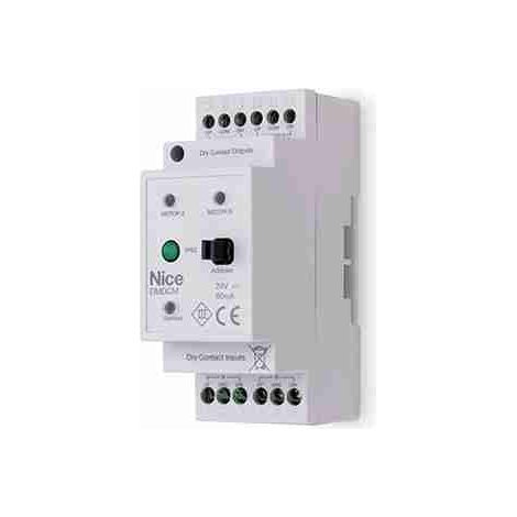 Nice DMDCM - Modulo DIN per il controllo di 2 gruppi di motori o attuatori AC o DC attraverso uscite dry contact a basso voltaggio