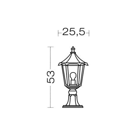 MONACO Borne Ext. IP43 IK02 vert E27 100W max. Lpe non incl. haut. 53cm ARIC 3043