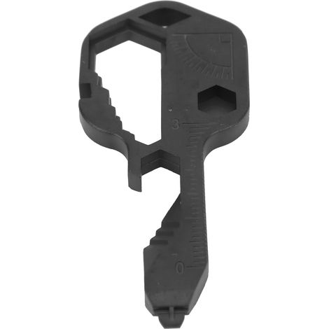 Tournevis multifonctionnel portable 24 en 1, porte-clés, ouvre-bouteille, noir (1/5)