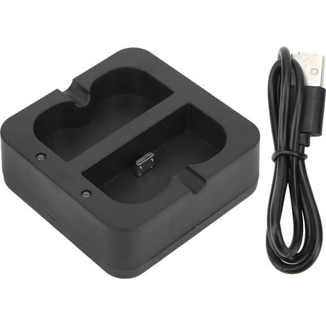 Chargeur double pour sonnette vidéo, chargeur en plastique pour batteries de sonnette avec 2 ports de charge (1/5)