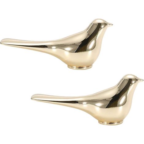 Lot de 2 poignées de meuble, alliage métal/zinc, doré (1/5)