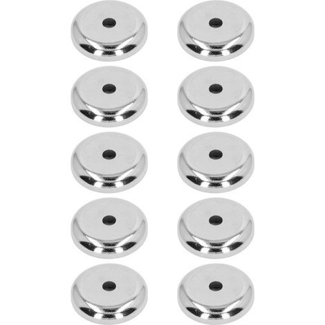 10 aimants puissants en néodymium argenté, force d'adhésion 20 kg, pour fixation invisible avec trous fraisés (1/5)