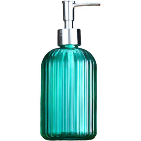 Distributeur de savon en verre, flacon en verre transparent rechargeable pour savon liquide pour les mains avec pompe (400 ml) (1/5)