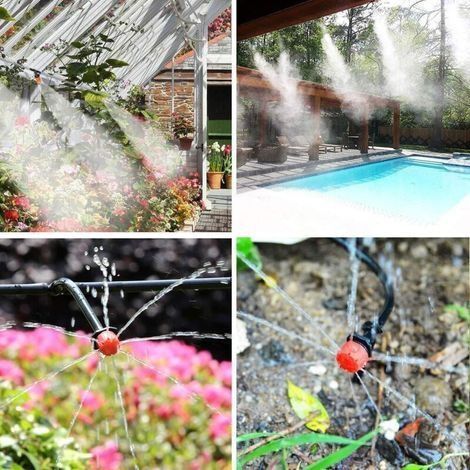 Tropfbewässerungsset für Gärten, Mikro-Durchfluss-Bewässerungssystem mit Schläuchen, 25 m automatisches Tropfbewässerungsset für Blumenbeete, Gärten und Rasenflächen (1/3)