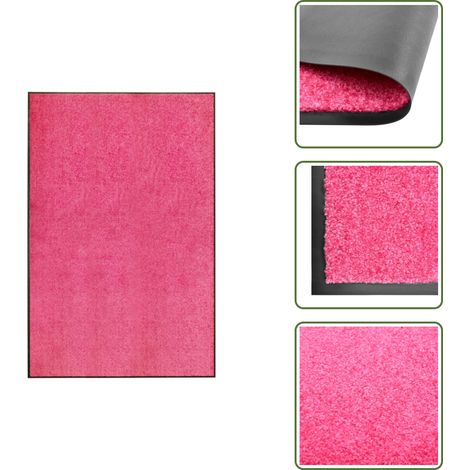 The Living Store Paillasson lavable Rose 120x180 cm - Tapis d'entrée (1/5)