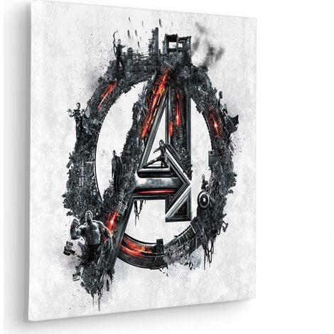 Komar Canvasbild Avengers Big A Logo - 40 x 40 cm - Bild auf Keilrahmen (1/2)