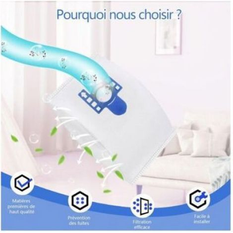 Sac aspirateur Miele C1/C2/C3 + 2 filtres – Compatible S2 à S7 (1/4)